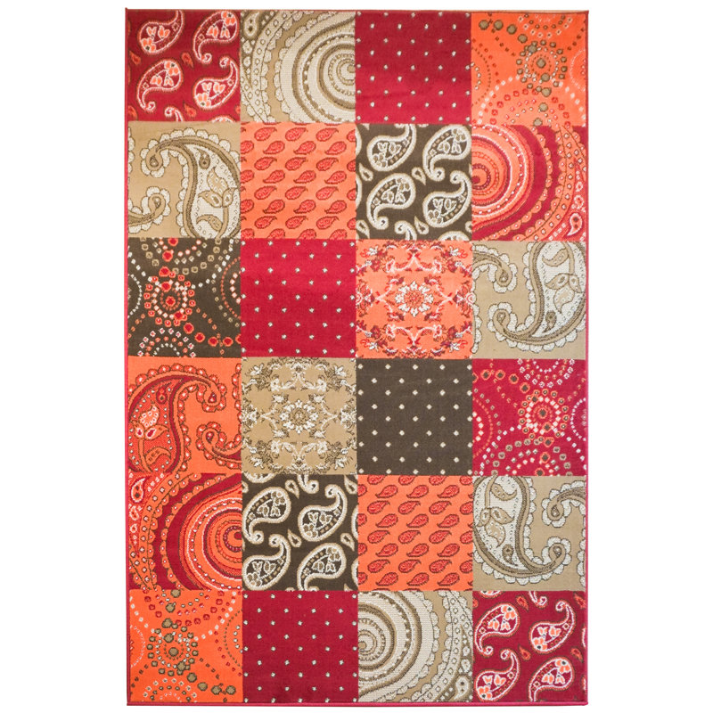 Marlow Home Co. Teppich Wahkon in Terrakotta/Rot/Orange | Wayfair.de